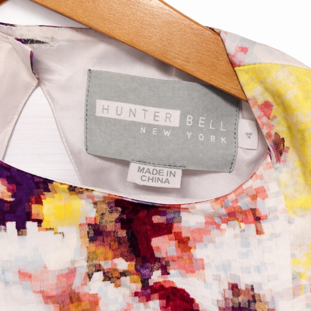 Anthropologie Hunter Bell Kukka Floral Fit & Flare Tea Dress Pockets Sz 4 NWOT - Picture 6 of 6